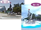福岡市東区 海の中道海浜公園　モニュメント台座 塗装